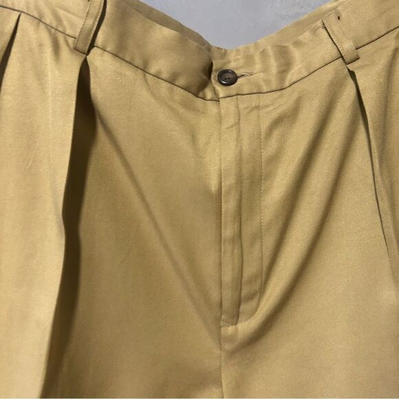 Harold’s Vintage Satin Silk Blend Caramel Camel Brown Tan Cognac Shorts - Picture 3 of 5